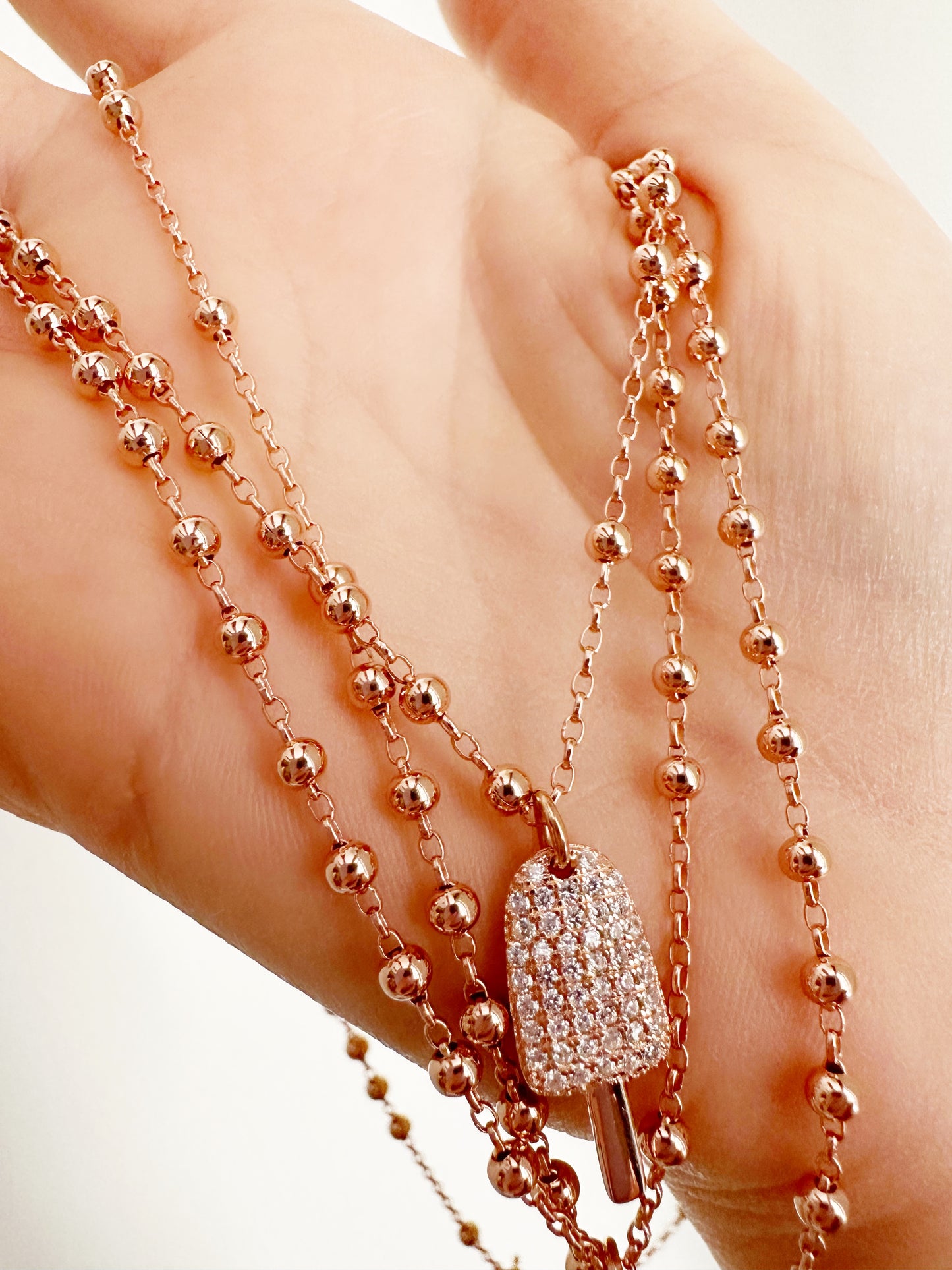 Collana ghiacciolino zirconi