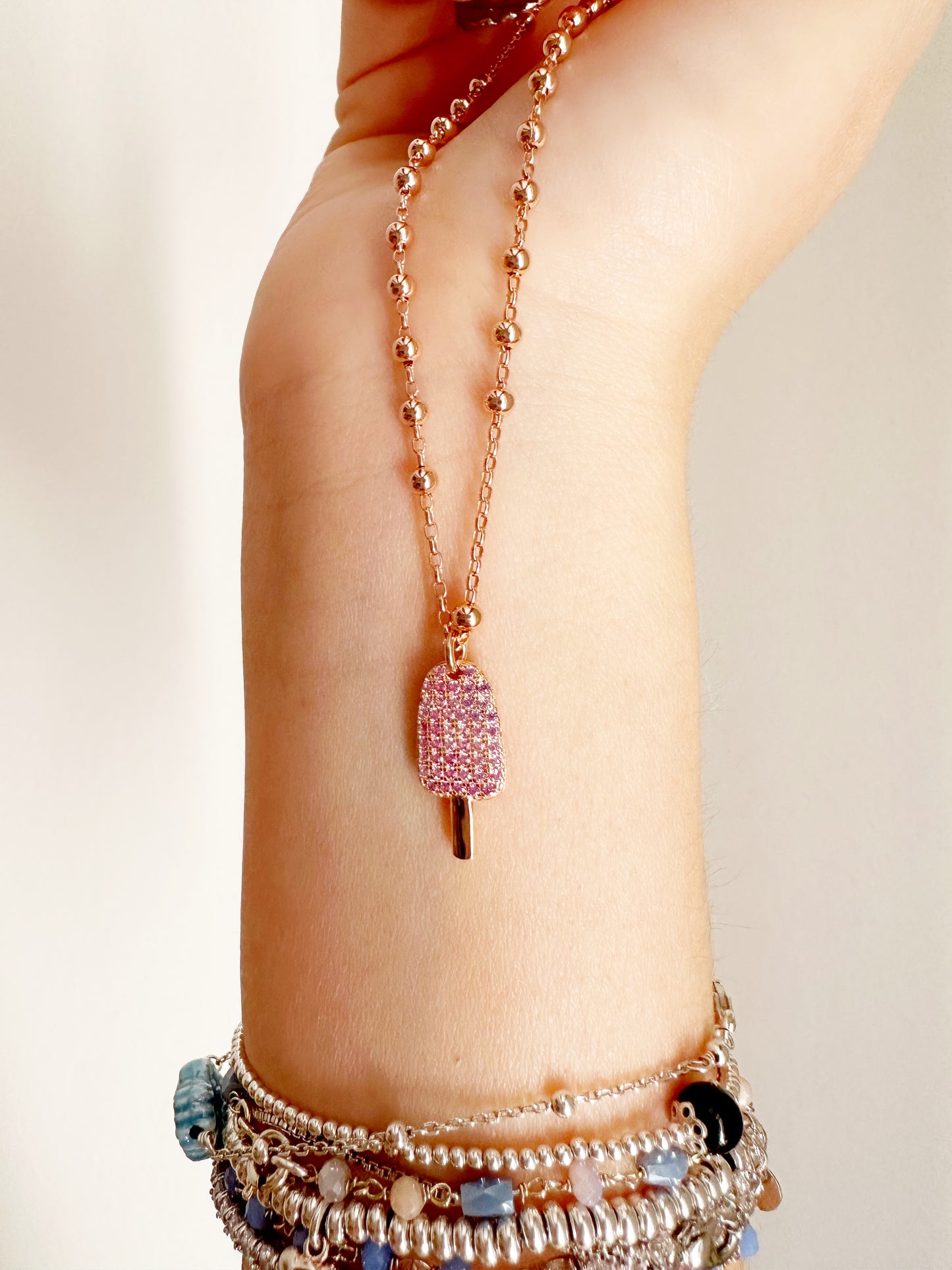 Collana ghiacciolino zirconi