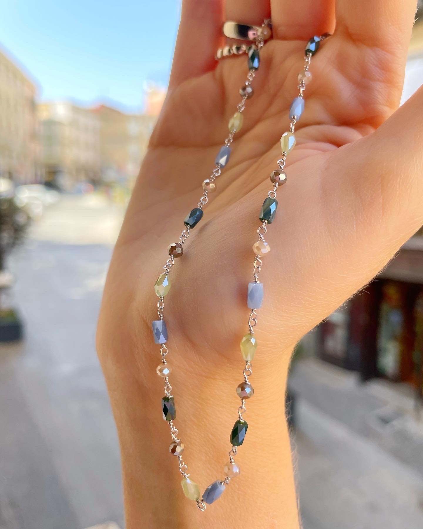 Collana rosario cristalli