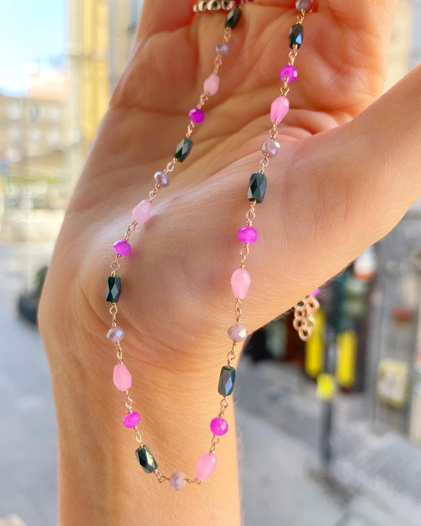 Collana rosario cristalli
