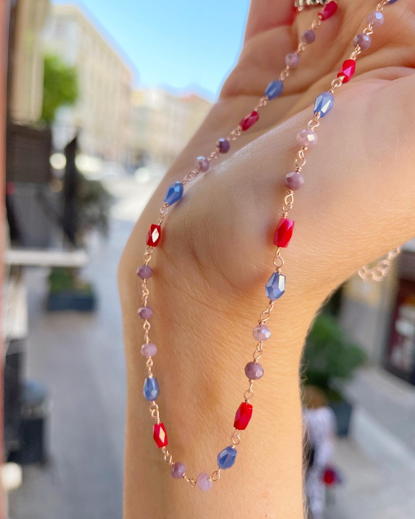 Collana rosario cristalli