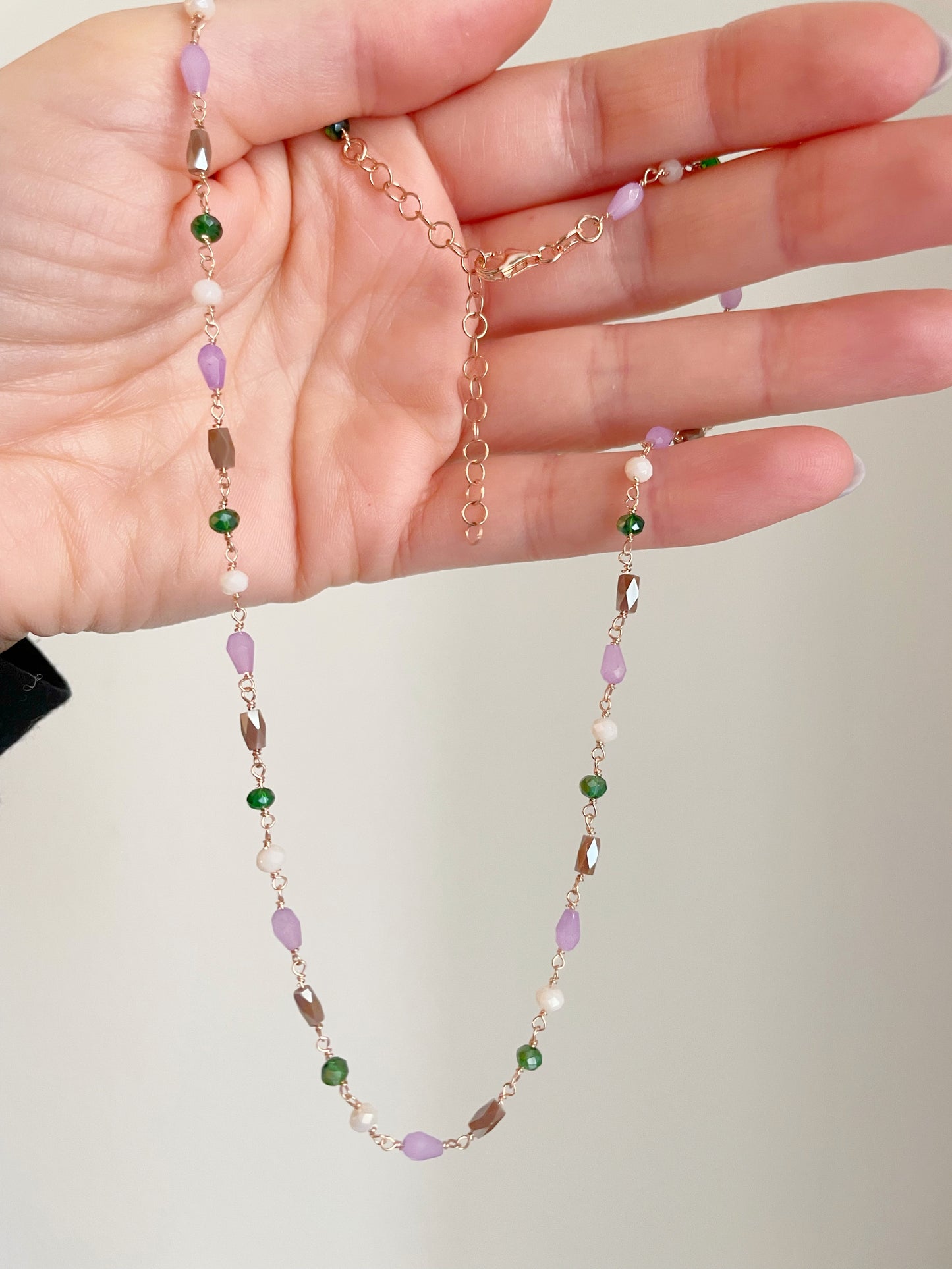 Collana rosario cristalli