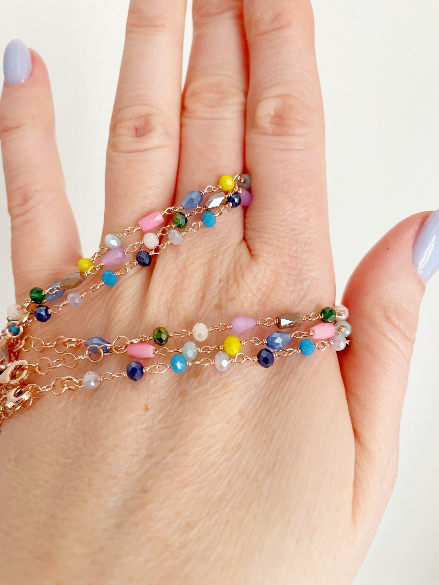 Collana rosario cristalli