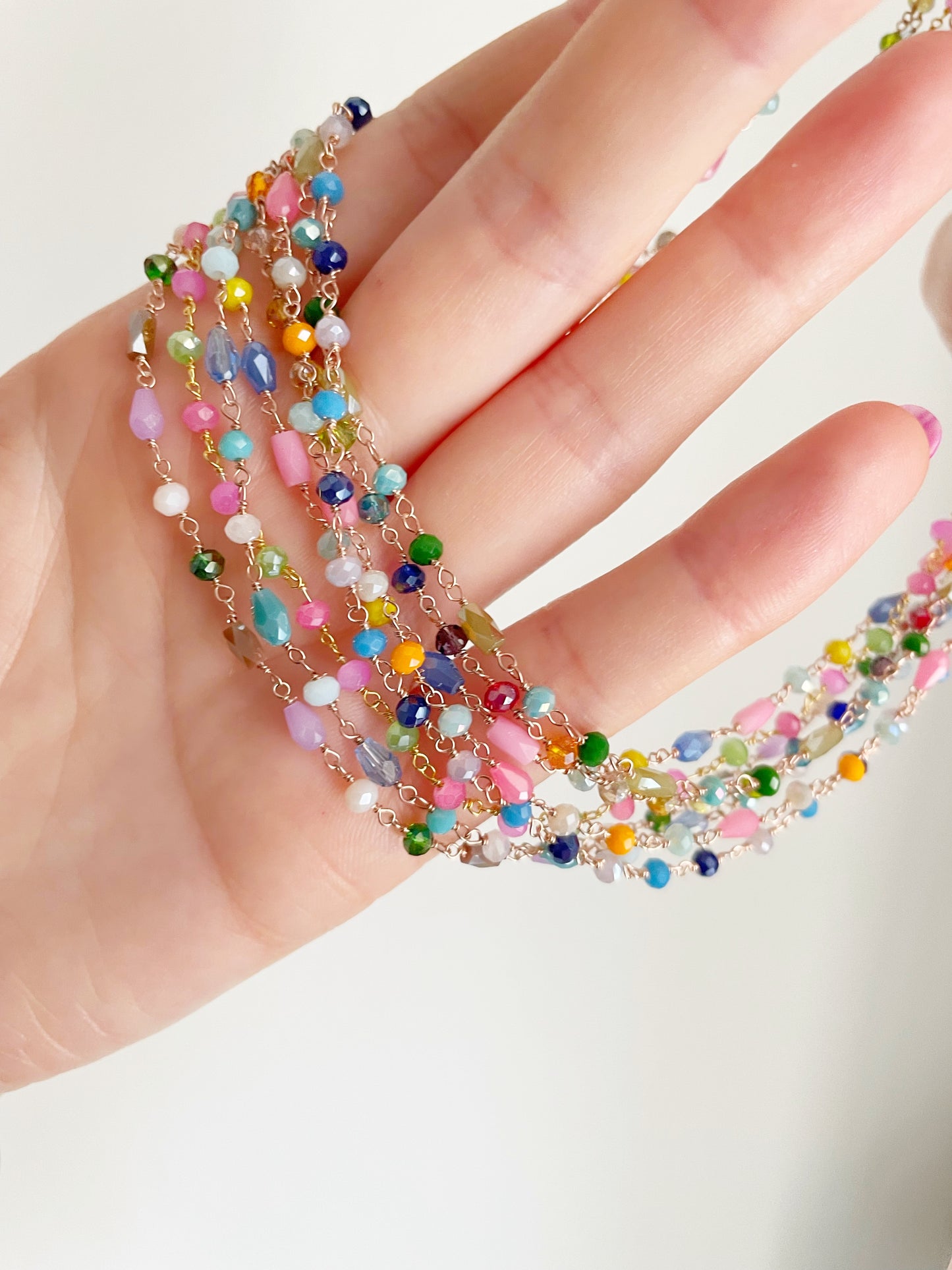 Collana rosario cristalli