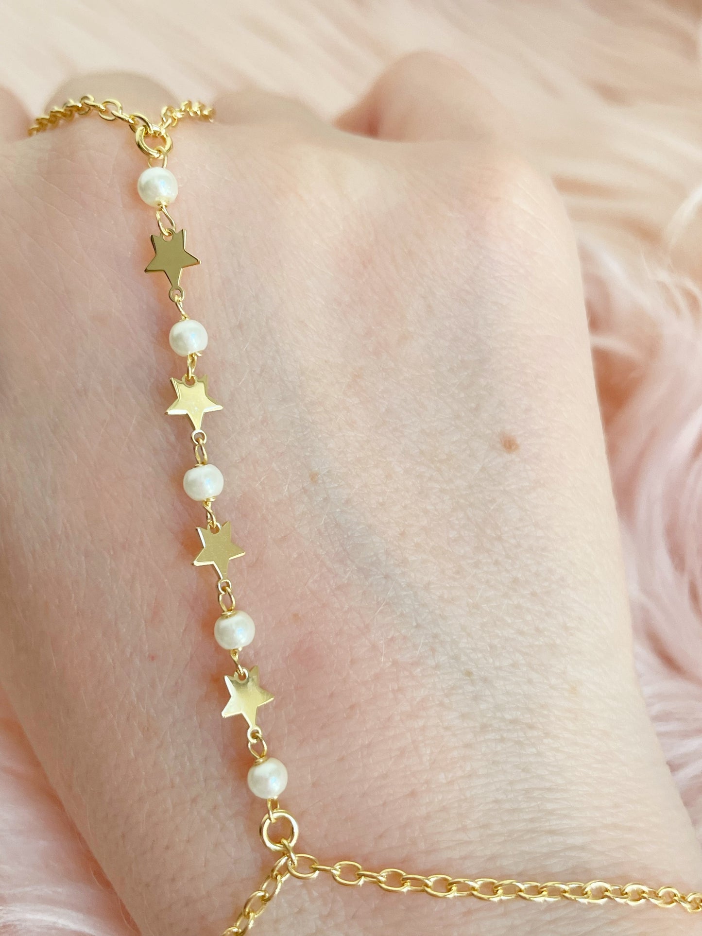 Baciamano stelline e perle