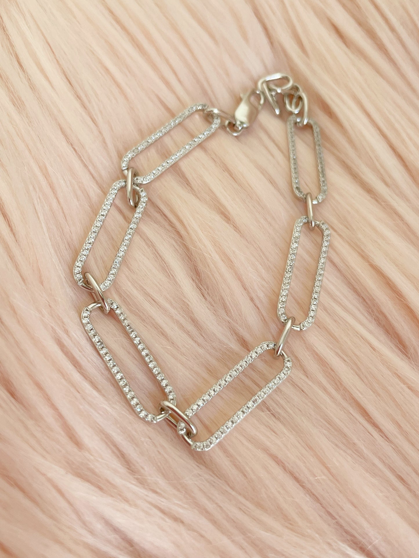 Bracciale catena con zirconi