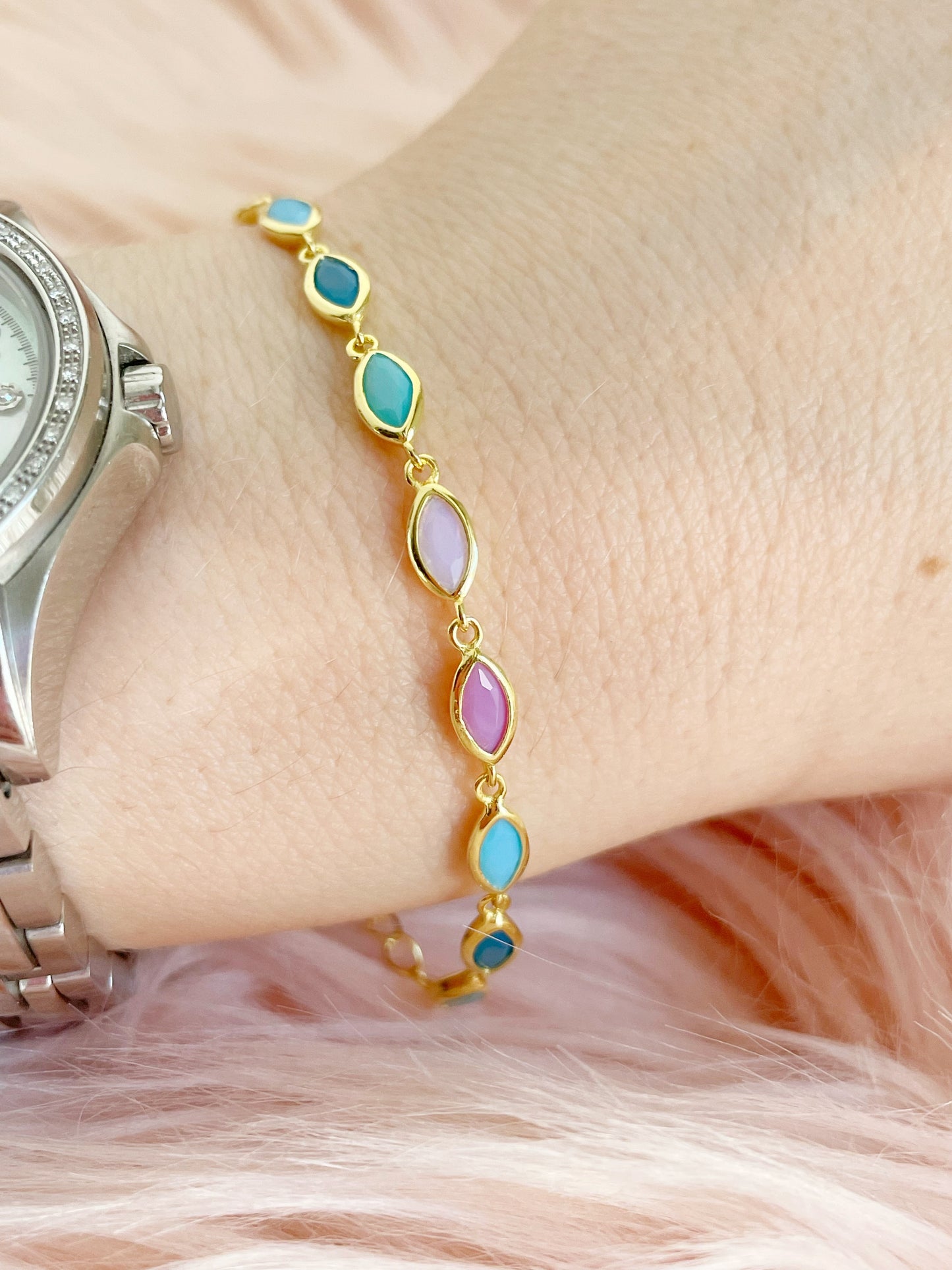 Bracciale semini opale