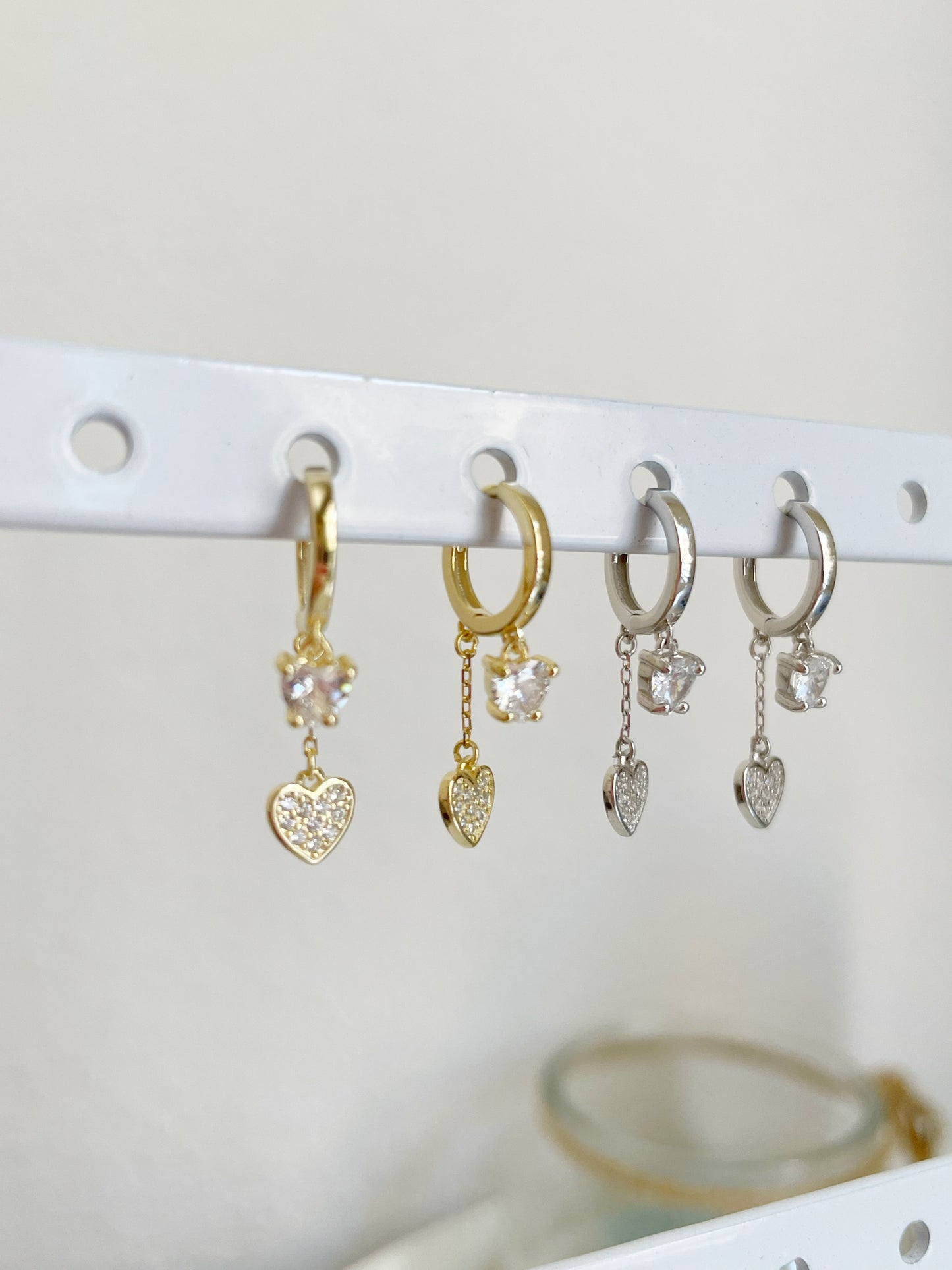 Micro cerchietti doppio cuore