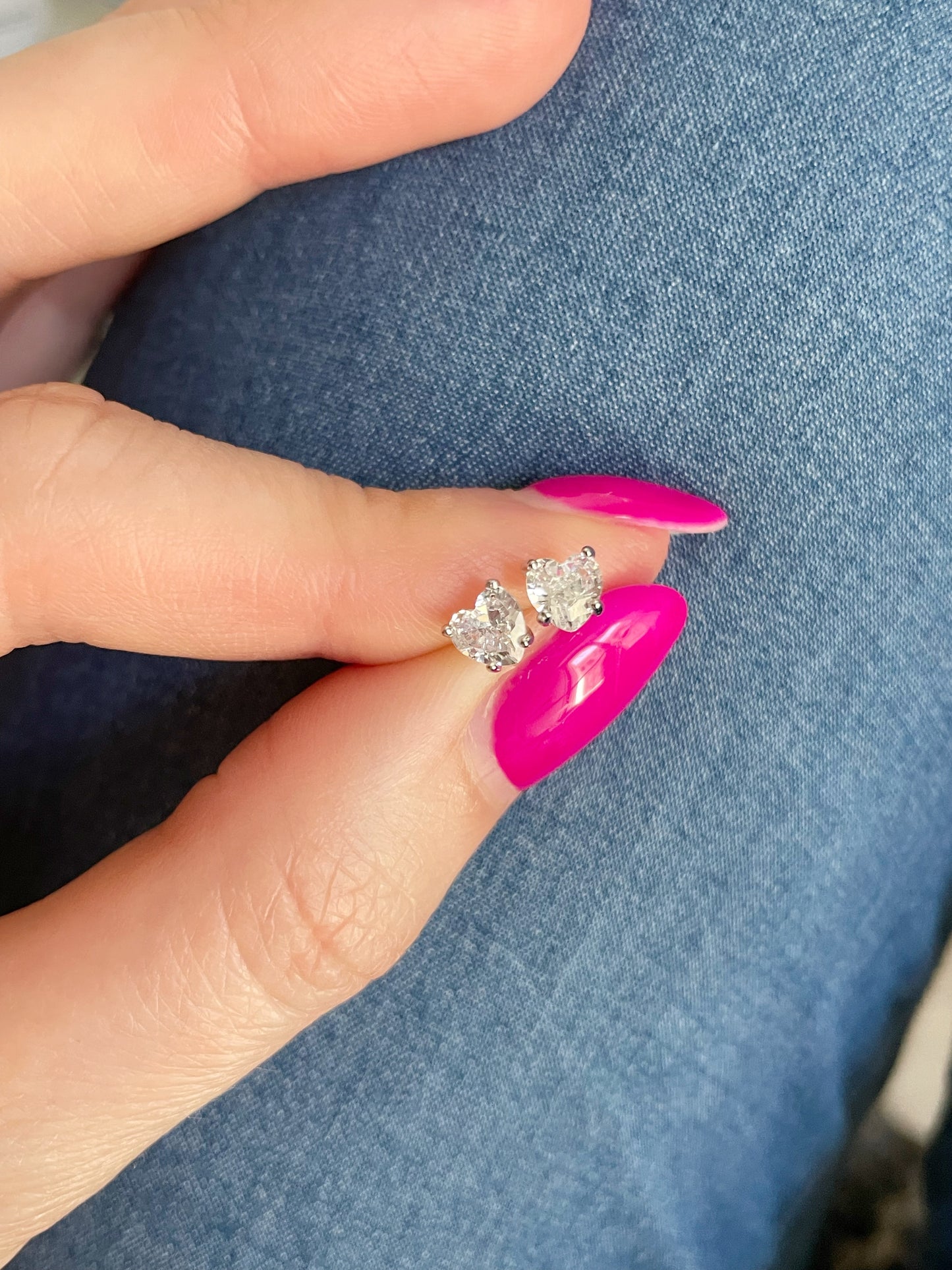 Orecchini mini cuore zircone