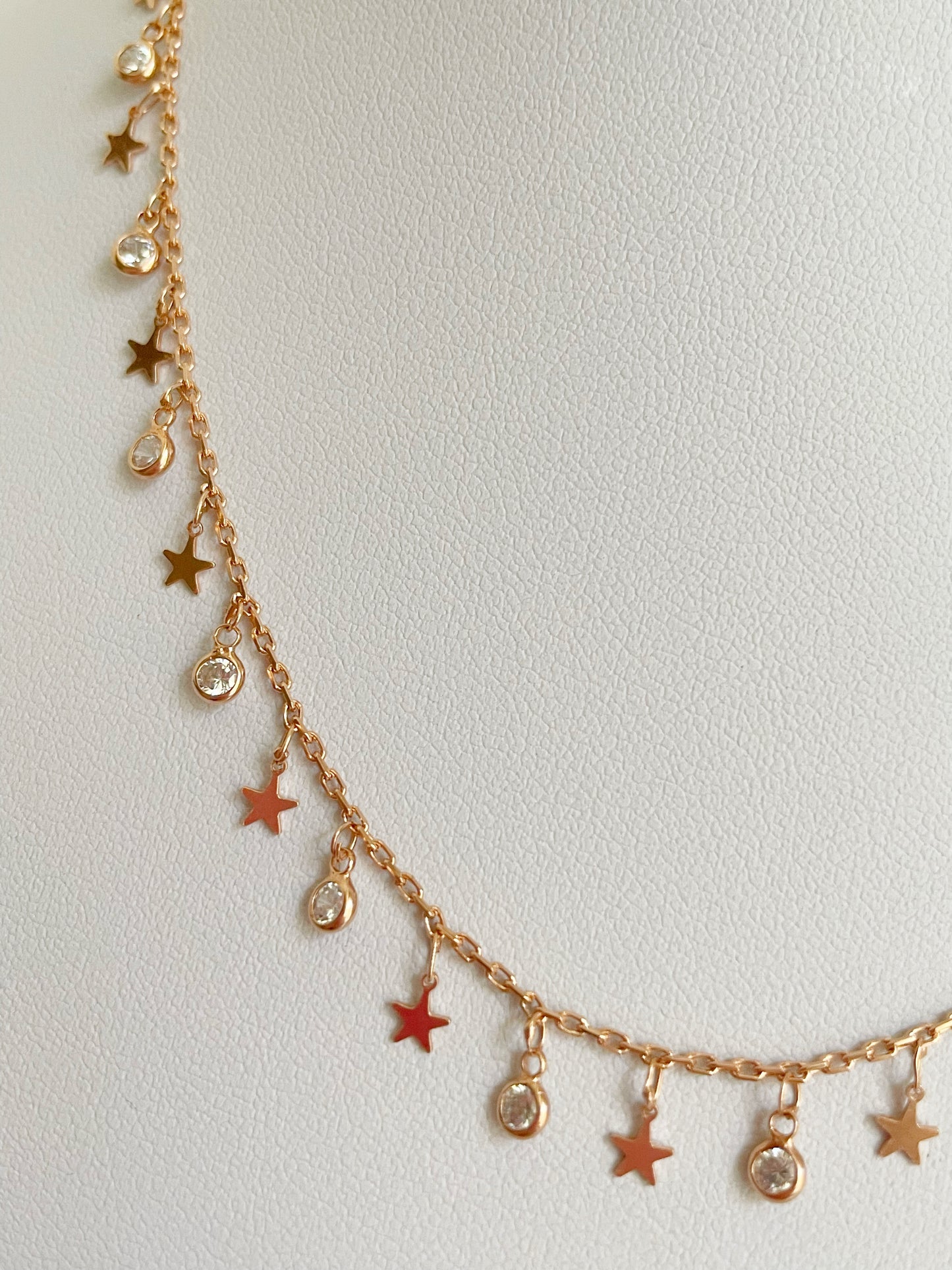 Collana girocollo stelline e punti luce