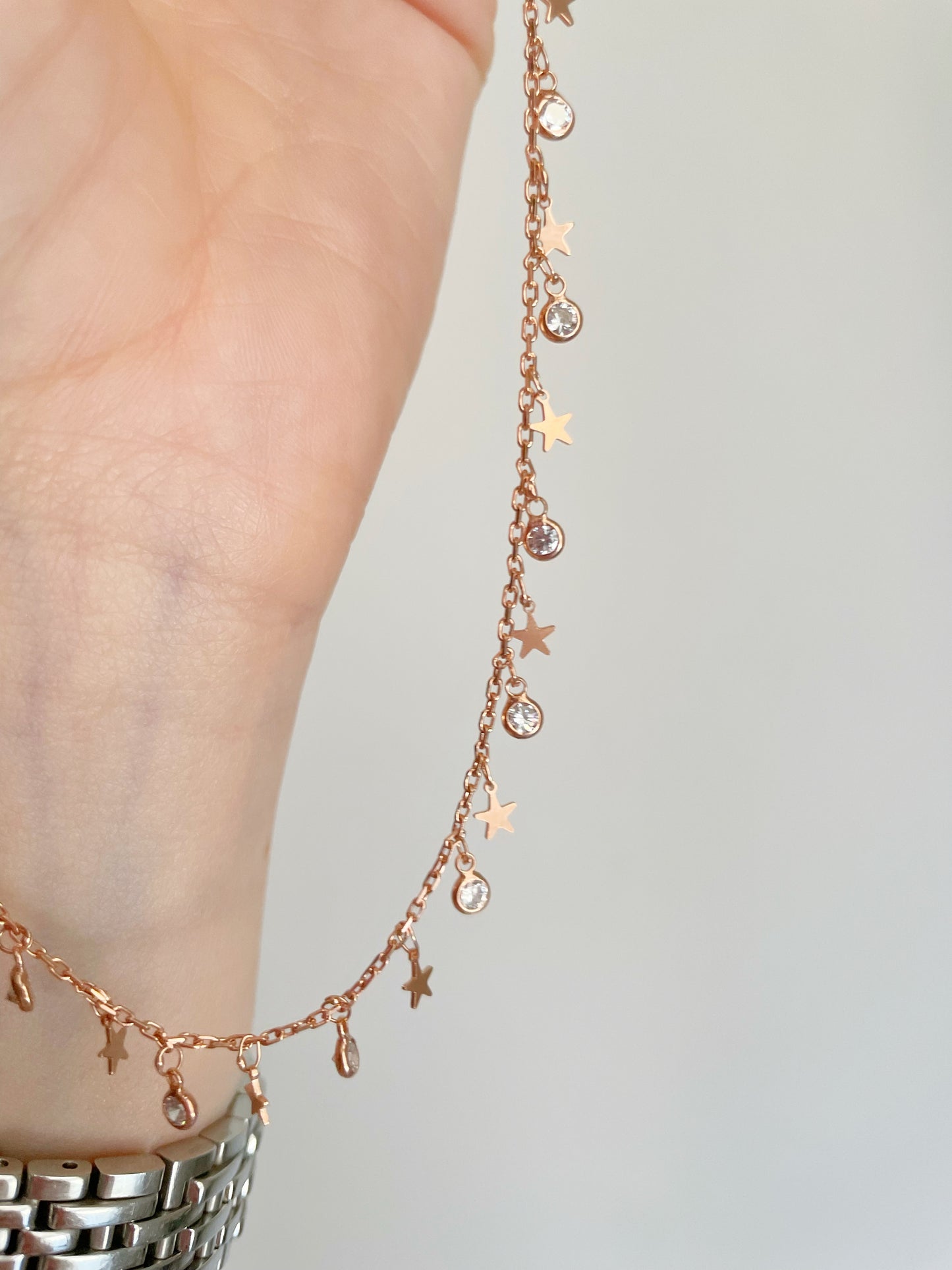 Collana girocollo stelline e punti luce