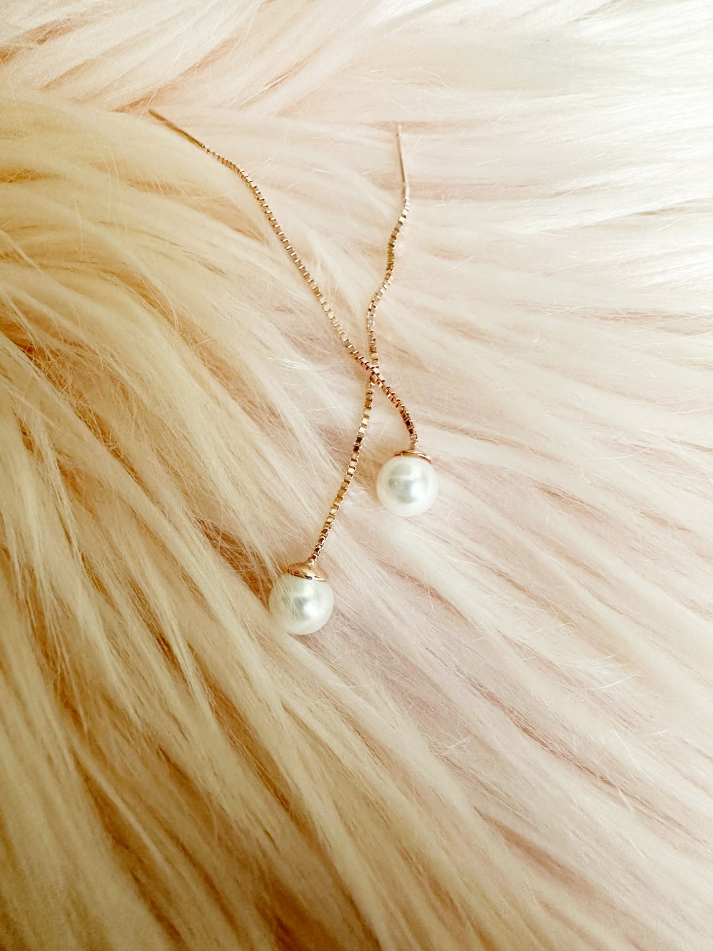 Orecchini saliscendi perle di fiume
