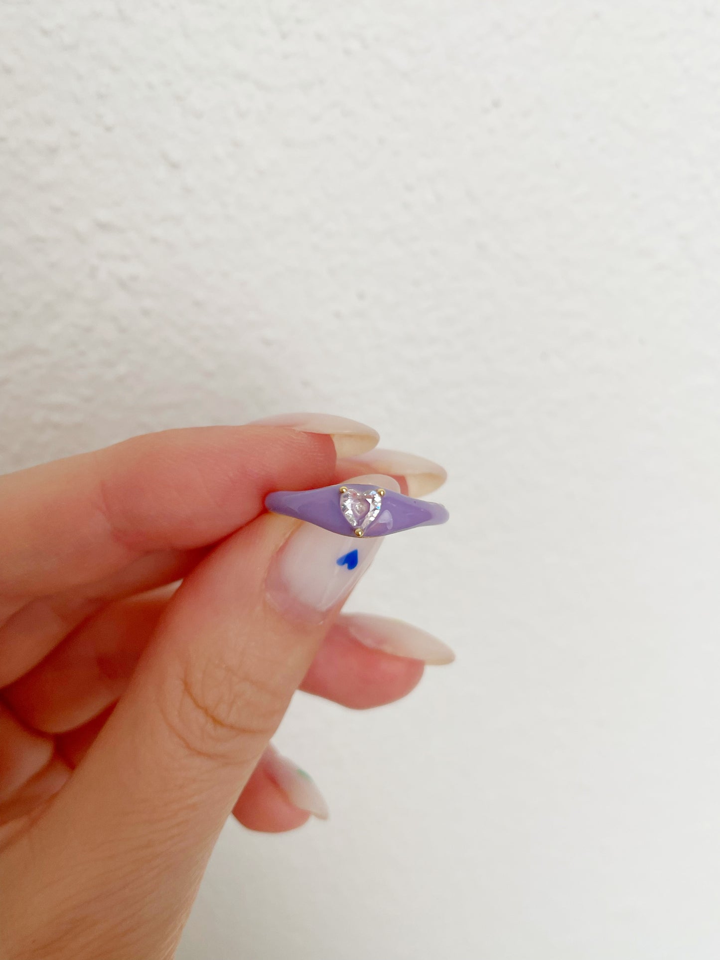 Anello smaltato little heart