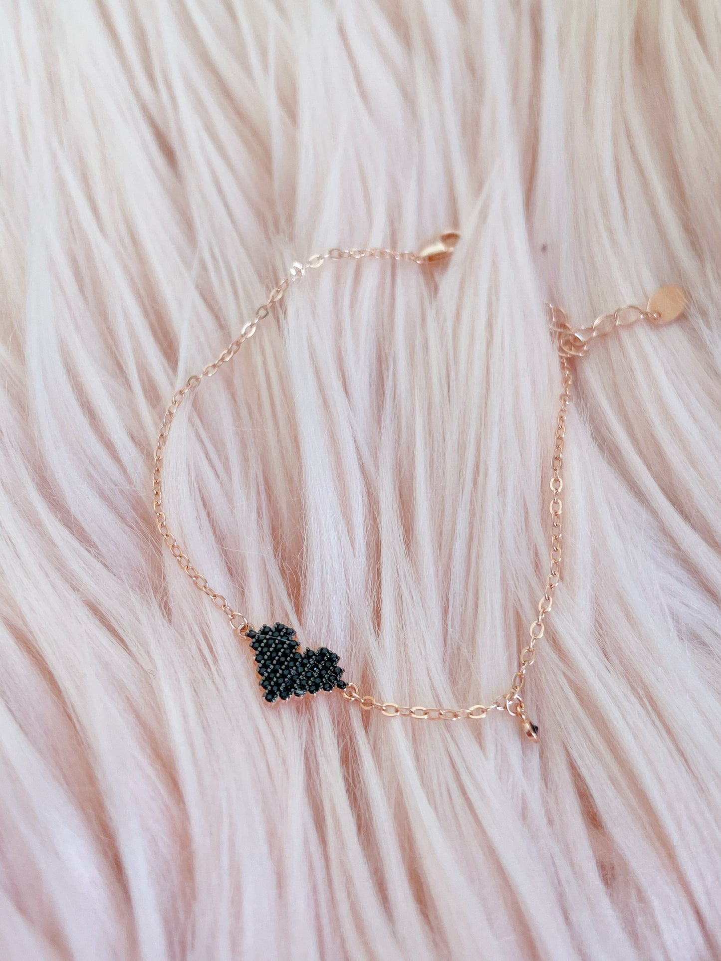 Bracciale cuore pixel con punto luce